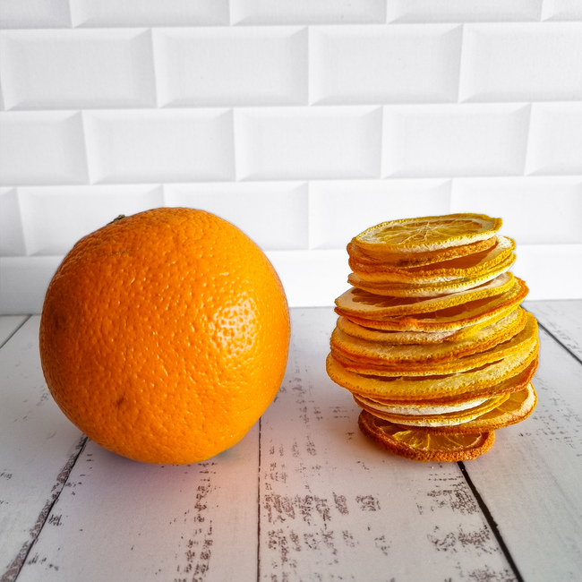 rodajas de naranaja deshidratada